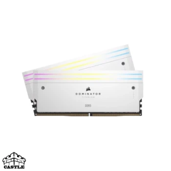 رم کورسیر Corsair Dominator Titanium RGB DDR5 96GB (2×48GB) 6600MHz CL32 سفید مخصوص Intel XMP