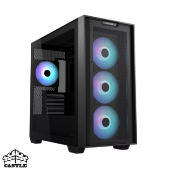 کیس گیمینگ ایسوس ASUS A21 Plus با طراحی شیشه‌ای و نورپردازی ARGB