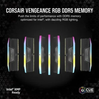 رم کورسیر VENGEANCE RGB DDR5 ظرفیت 64GB (4×16) فرکانس 6400MHz CL32