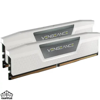 رم کورسیر VENGEANCE DDR5 ظرفیت 32GB کیت 2×16 فرکانس 6400MHz CL32 نسخه سفید
