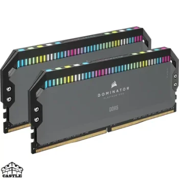 رم کورسیر DOMINATOR RGB DDR5 ظرفیت 32GB کیت 2×16 فرکانس 5600MHz CL36 رنگ خاکستری